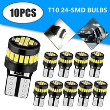 10x T10 2825 194 168 LED Interior Map Dome License Plate Light Bulbs Super White