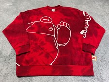 NEW Disney Sweater Adult Extra Large Red Baymax Big Hero 6 White Sweatshirt