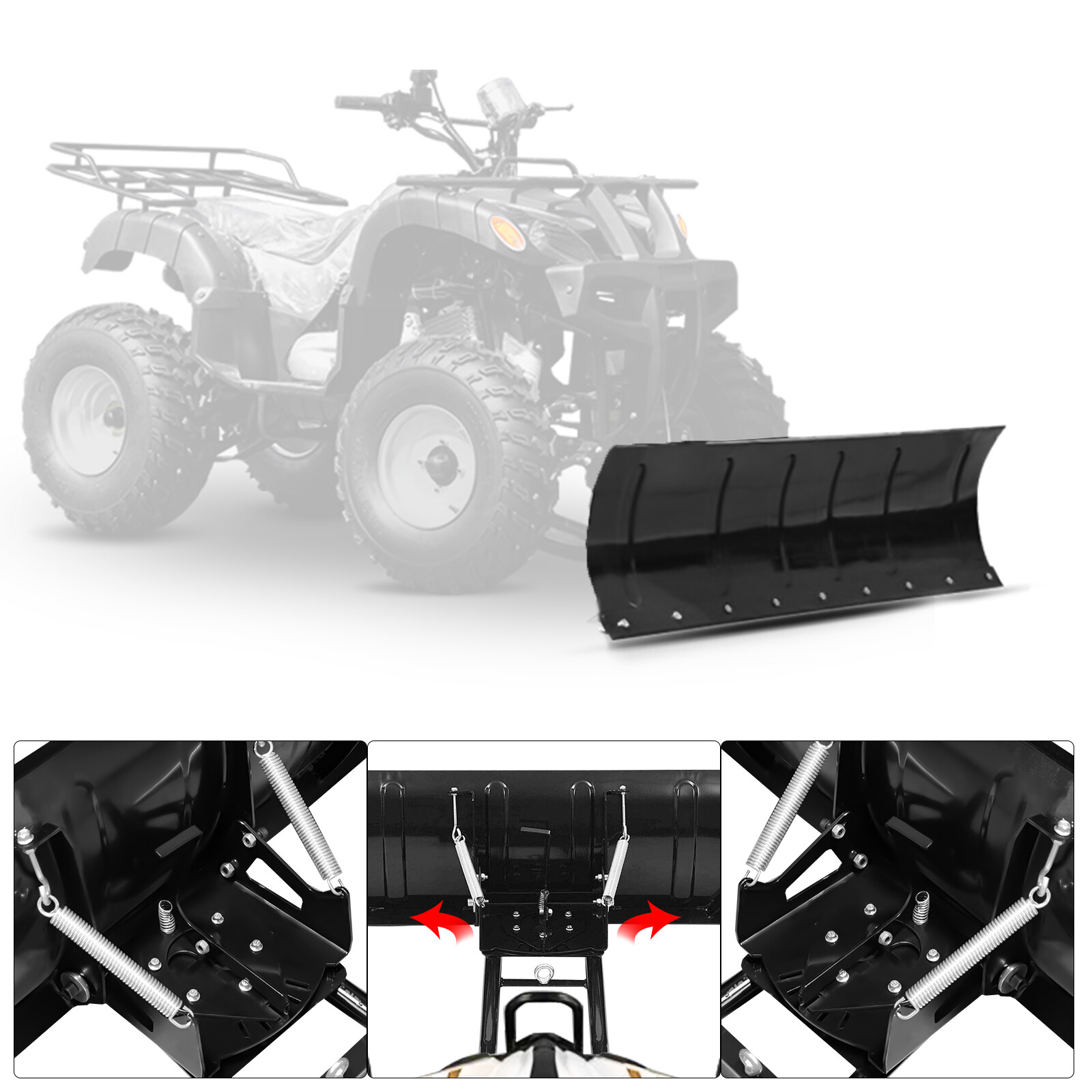 Snow Plow Kit 45'' Steel Blade Complete Universal Mount Package For UTV ATV