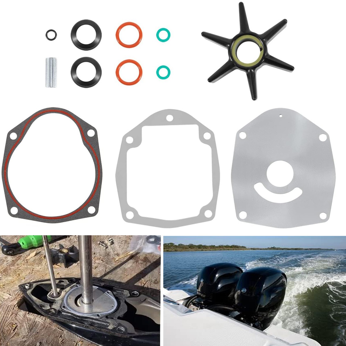 Water Pump Impeller Kit For Mercury 4-Stroke 75 80 90 100 HP - Foto 12