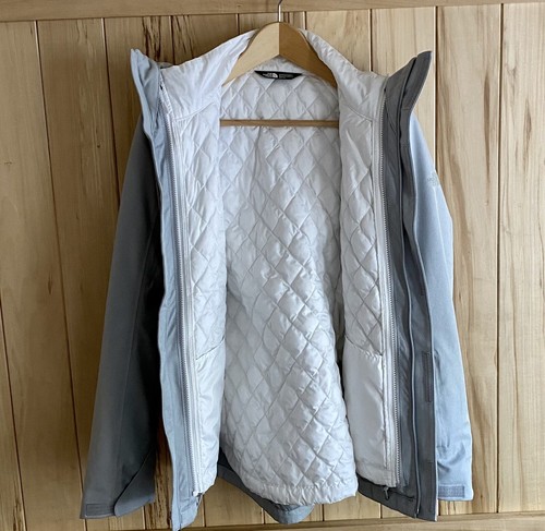 NEW! NORTH FACE ThermoBall Snow Triclimate Women's XS Lt Gray 3-In-1 Jacket $349 - Picture 7 of 16