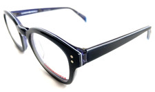 New Mikli by Alain Mikli ML227 Blue 47mm Round Men's Eyeglasses Frame X79
