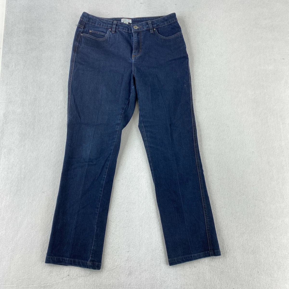 Rafaella Sport Curvy Straight Jeans Womens 8 Blue 5-Pocket Mid Rise Cotton  Blend | eBay
