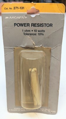 Electrical Radio Components Archer power resistor 1 ohm 10w ref: # 271-131