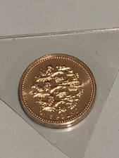 1997 £1 Three Lions Old Style Round One Pound Coin BUNC UK Uncirculated.