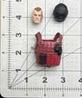 1/12 or 6" scale Gi joe Classified Cobra Scrap Iron Helmet head Vest Set