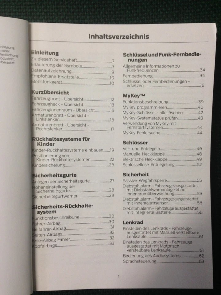 FORD GALAXY + S-MAX 2015 Betriebsanleitung Bordbuch 2015 + NAVI - Bild 2 von 4