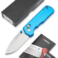 Boker Magnum Rockstub Blue Elox Pocket Knife 2.64" Blade 440B Folder - 01SC711