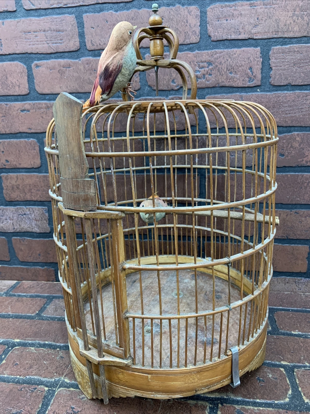 Vintage Wooden Decorative Birdcage Farmhouse Shabby Décor
