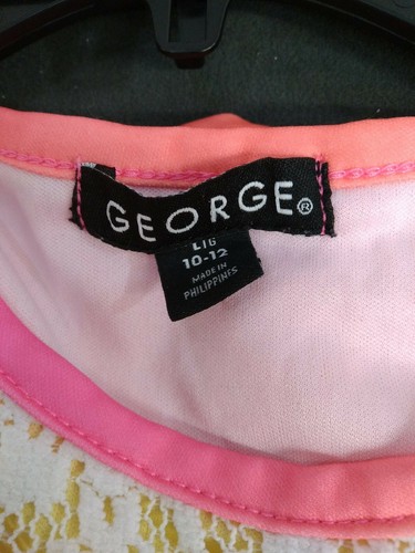 GEORGE Lined Semi Sheer Top Blouse Shirt Youth Girls Size 10-12 preowned - Picture 6 of 7