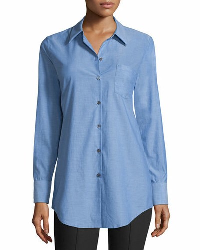Theory Blue Cotton Robertson Icon 