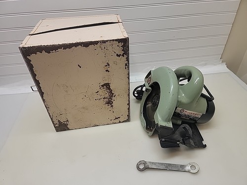 Vintage Carpentry ROCKWELL 75 Type 5 Circular Saw 7 1/4" With Metal Case- Works - Picture 15 of 15