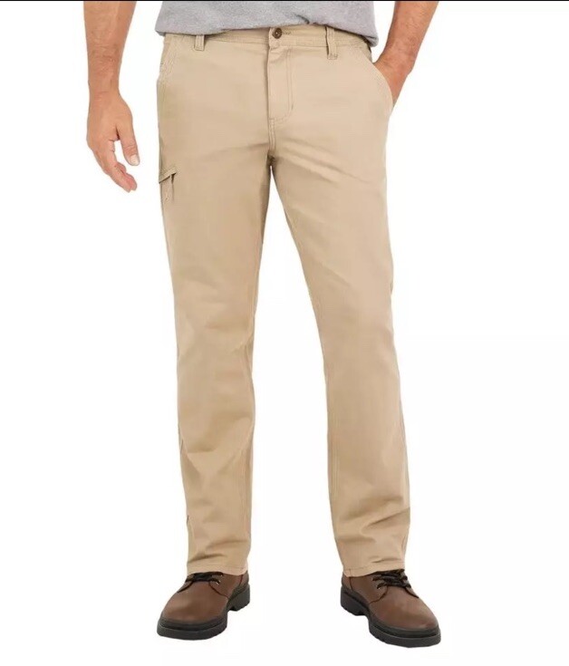 WEATHERPROOF VINTAGE MEN FLEX UTILITY RELAXED FIT CANVAS PANTS
