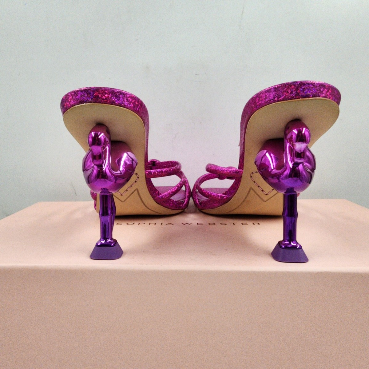Sophia Webster Flamingo High Heel Sandals Women's 35.5EU/5US