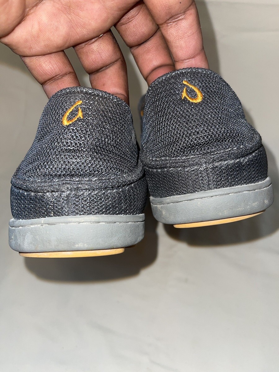 OluKai Nohea Mesh Loafers Shoes Dark Shadow Gray 10188-4242  display picture 1