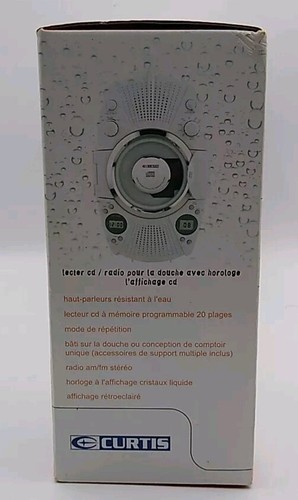 CURTIS CD Shower Radio NOS 20 Track Programmable Memory LCD Display Clock NEW!!! - Picture 5 of 8