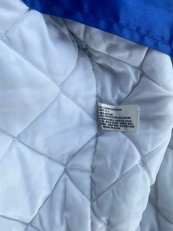 Jaqueta Varsity Pesca Robalo Vintage Tamanho XL Cetim Azul  - Imagem 4 de 4