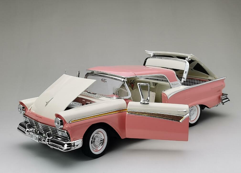 1957 Ford Fairlane Coral / White 1:18 SunStar 1344 | eBay