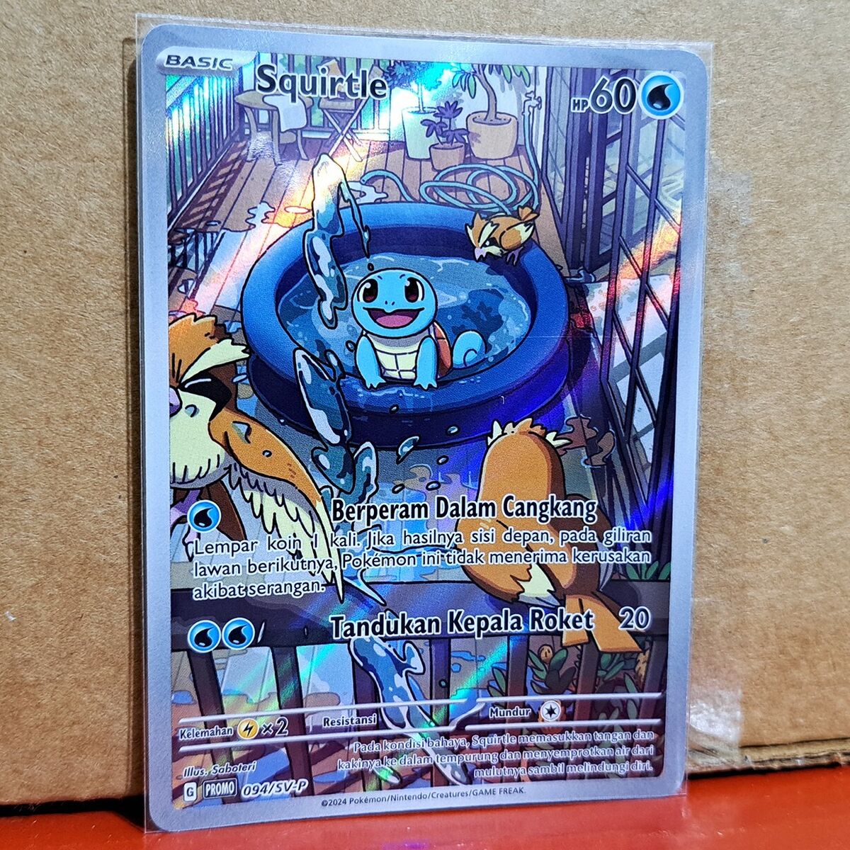 Squirtle 094/SV-P AR Shiny Treasure EX Promo Foil Pokemon Squirtle 094/SV-P AR Shiny Treasure EX Promo Foil Pokemon