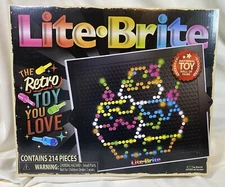 Brand New Lite Brite Sealed Hasbro Basic Fun Retro Art With Light 214 Pieces