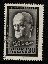 Finland 1957 30 mk Sibelius Memoriam SG584 Used