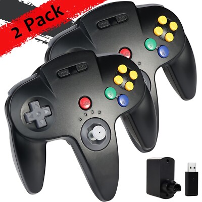 2 Pcs For Nintendo Switch Online Wireless Game Controllers N64 Gamepad Joysticks