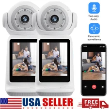 1080P HD WiFi Home Security Camera, 360° Full View Video Pet Dog Cam 2 Way Audio