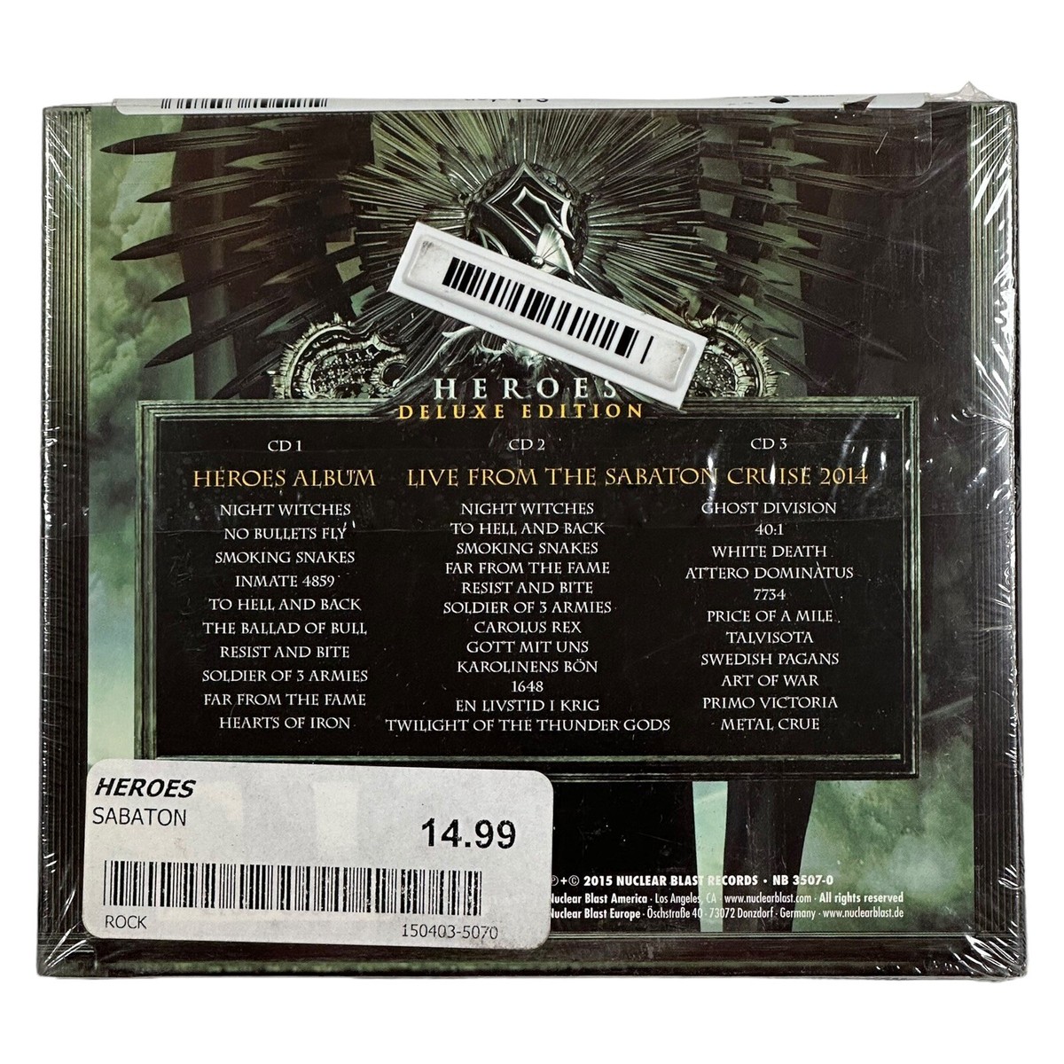 SABATON Heroes Deluxe Edition Swedish Symphonic Power Metal
