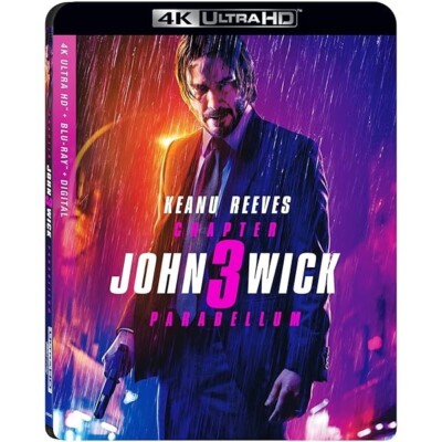 John Wick 3 (Keanu Reeves) 4K Ultra HD/Blu-Ray Good Condition BILINGUAL A NTSC