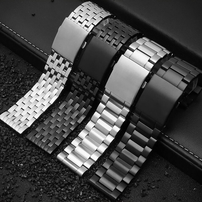 26mm Premium Stainless Steel Metal Watch Bracelet Watchband + Tool & Spring Bars