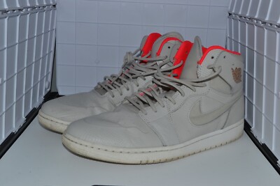 Nike Air Jordan Retro 1 High Nouveau 819176-050 Mens Gray Sneakers Shoes US 11.5
