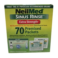 2 Pack Neilmed Sinus Rinse Extra Strength Soothing Saline 70 Packets Each