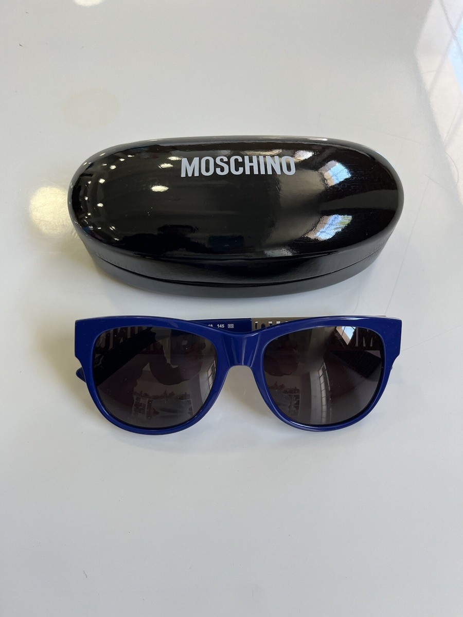 Moschino Navy Blue & Gold logo Sunglasses ?️ New With Case  display picture 1