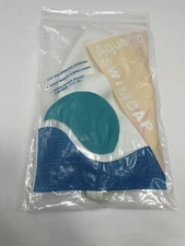 Vintage AquaPro Rubber Swim Cap White Sea Life Textured Pattern Retro Childs