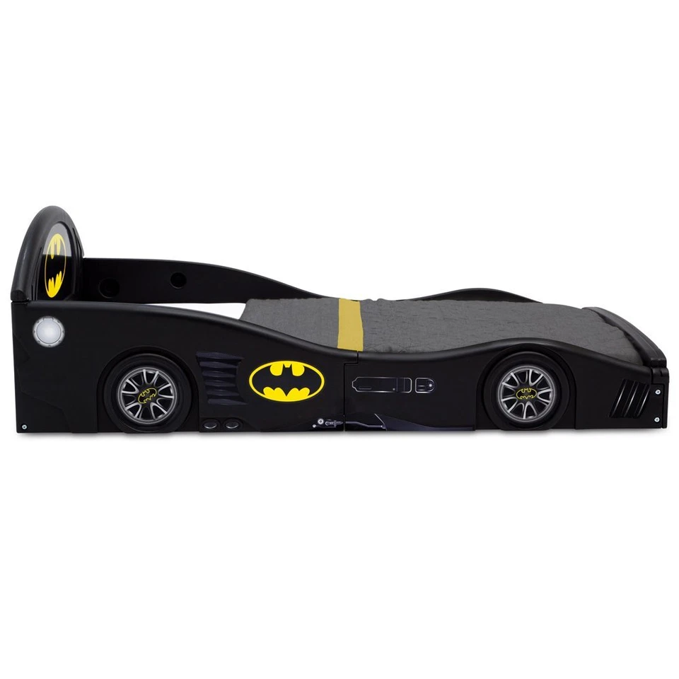Kids Toddler Batmobile Car Bed Frame with Saftey Rails Batman Bedroom Furniture - Image 4 of 4