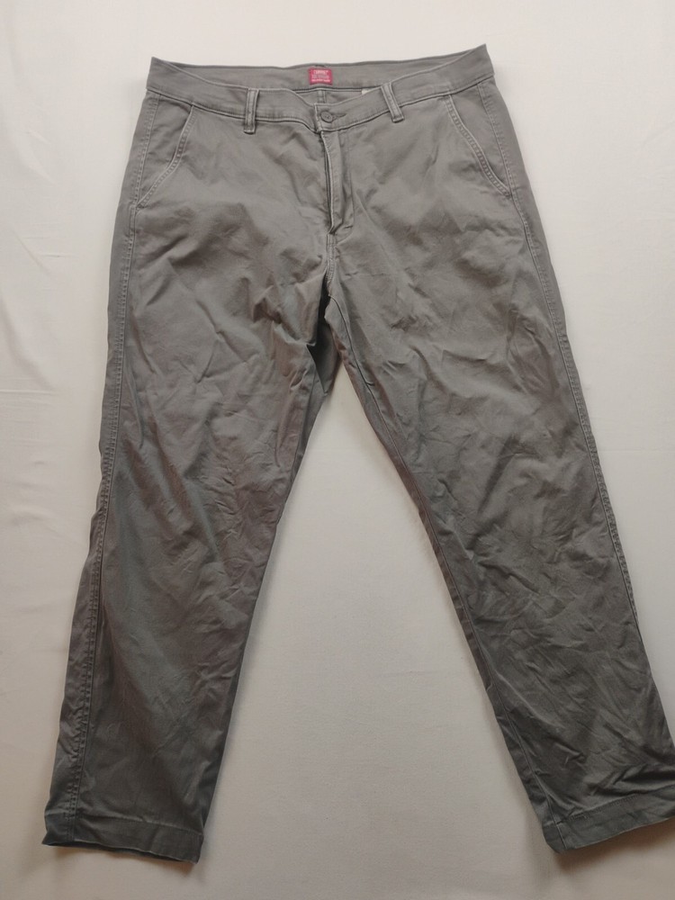 Levis XX Chino Relaxed Taper Mens Gray Pants 38x30