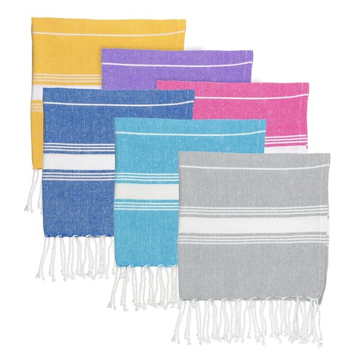 Turkish Cotton Hand Towel Gym Travel Kitchen Hammam Peshtemal Fouta Yellow - Picture 4 of 6