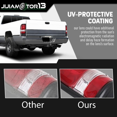Par de luces traseras aptas para 94-01 02 Dodge Ram 1500 2500 3500 camioneta - Imagen 11 de 12
