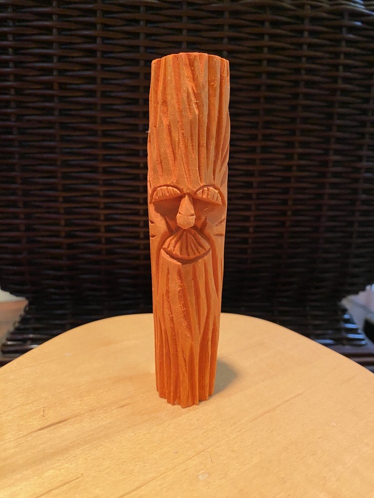 Wood Spirit Sculpture, Hand Carved Out Of Basswood
