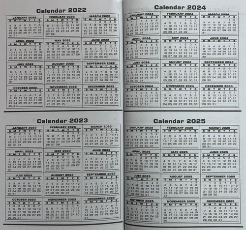 2023 WEEKLY Pocket Purse Planner Calendar Book Vinyl Cover 4x6 3x6 