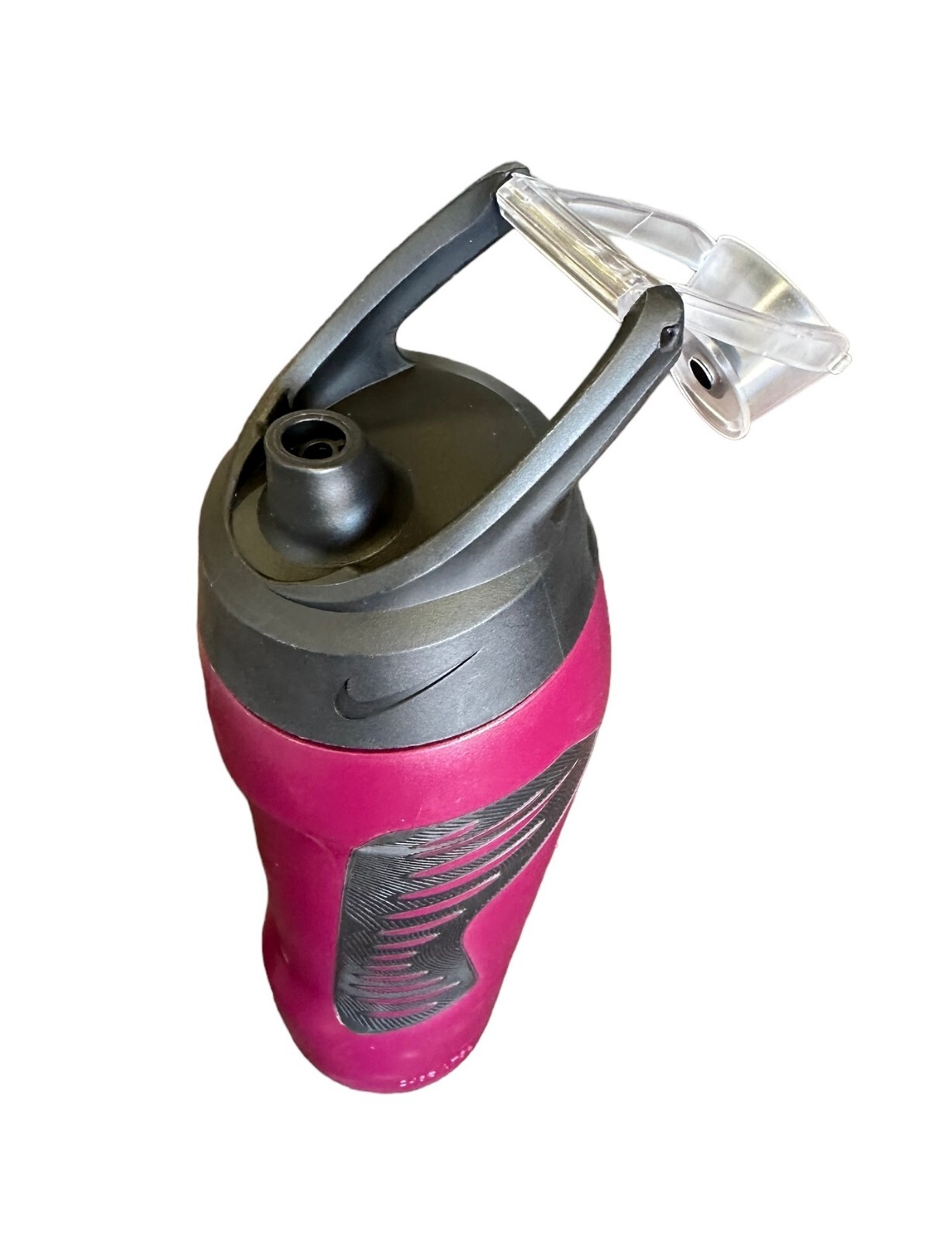 Nike Water Bottle Hyperfuel 24oz Maroon/Camo Swoosh Flip-Top BPA FREE Sports