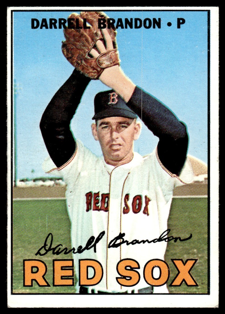 1967 Topps Baseball Card Darrell Brandon Boston Red Sox #117 EX+