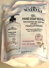 J.R Watkins Gel Hand Soap 3381 Fl Oz Non Drying Formula Plant Based Refill - NEW