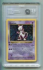 1999 WOTC POKEMON BASE SET MEWTWO 10/102 SHADOWLESS 1ST EDITION HOLO TAG 2.5 GD+