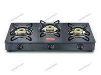 Prestige Iris LP Gas Oven Black+Prestige Jade Glass Plate 3BURNER