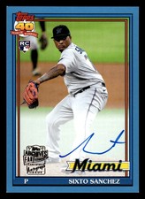 2021 Topps Archives Sixto Sanchez BLUE AUTOGRAPH #/25