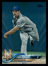 Jason Vargas New York Mets 2018 Topps Blue #530 SN /50