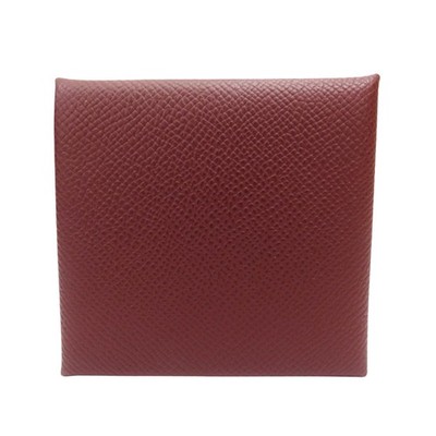 HERMES Bastia Coin Case Epsom Leather Red W Stamp | eBay