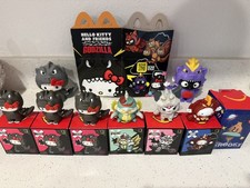 McDonalds Hello Kitty x Godzilla Happy Meal Toys - Lot of 6 Bonus