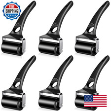 Frienda 6 Pcs 2 Inches Rubber Roller Black Rubber Brayer Ink Roller for Gluing P